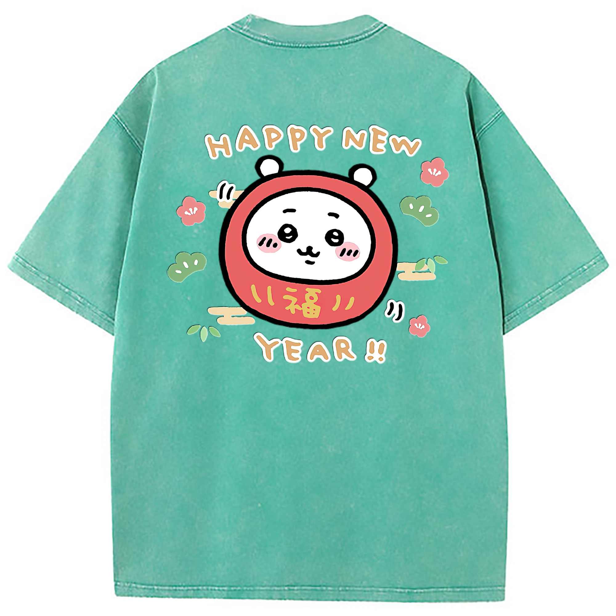 （画像用） ちいかわ ちいかわ Chii-kawa chiikawa 綿100% ヴィンテージ風 半袖Tシャツ（背面プリント）